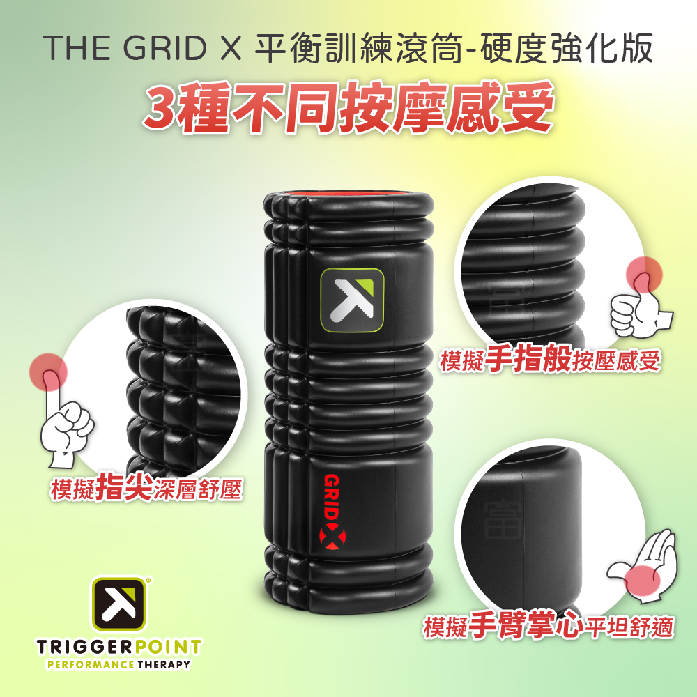 【Trigger point】 The Grid X 健康按摩滾筒 (硬度強化版)（總代理公司貨）