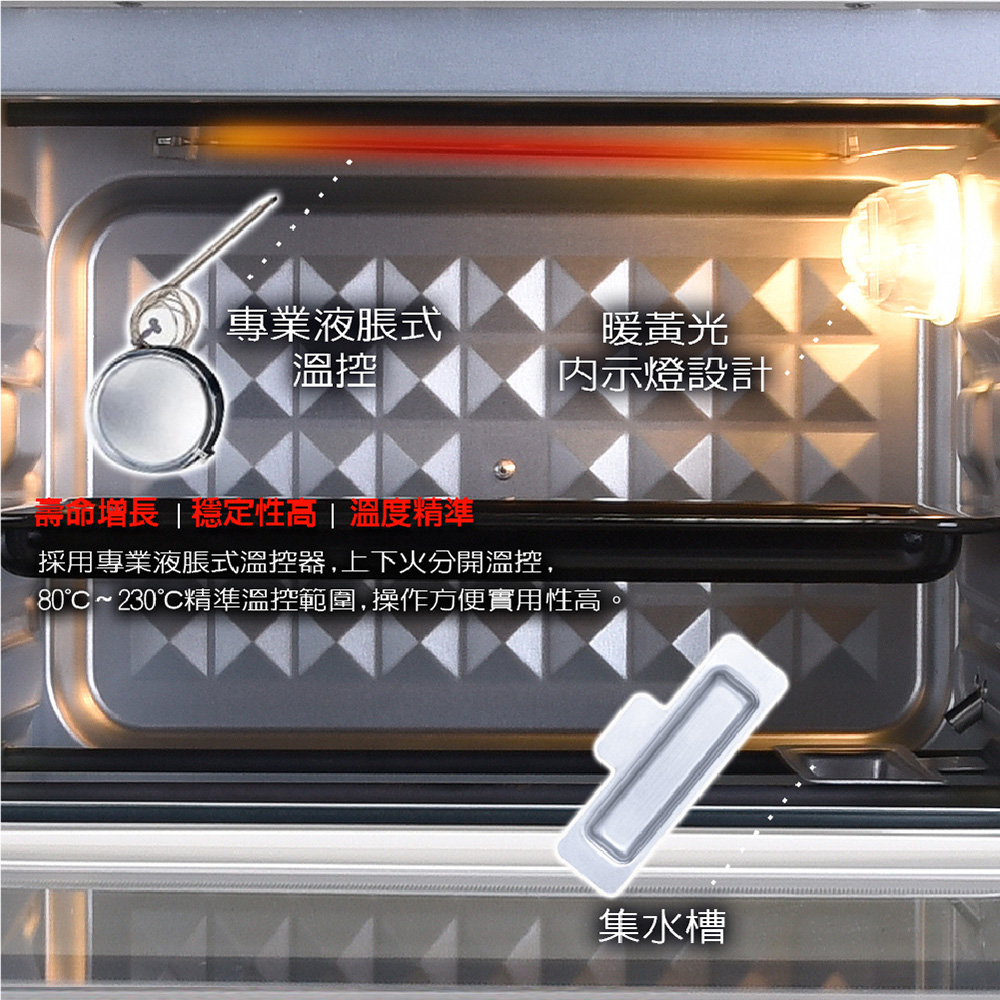 【晶工 Jinkon】16L 多功能蒸氣氣炸烤箱 JK-7216