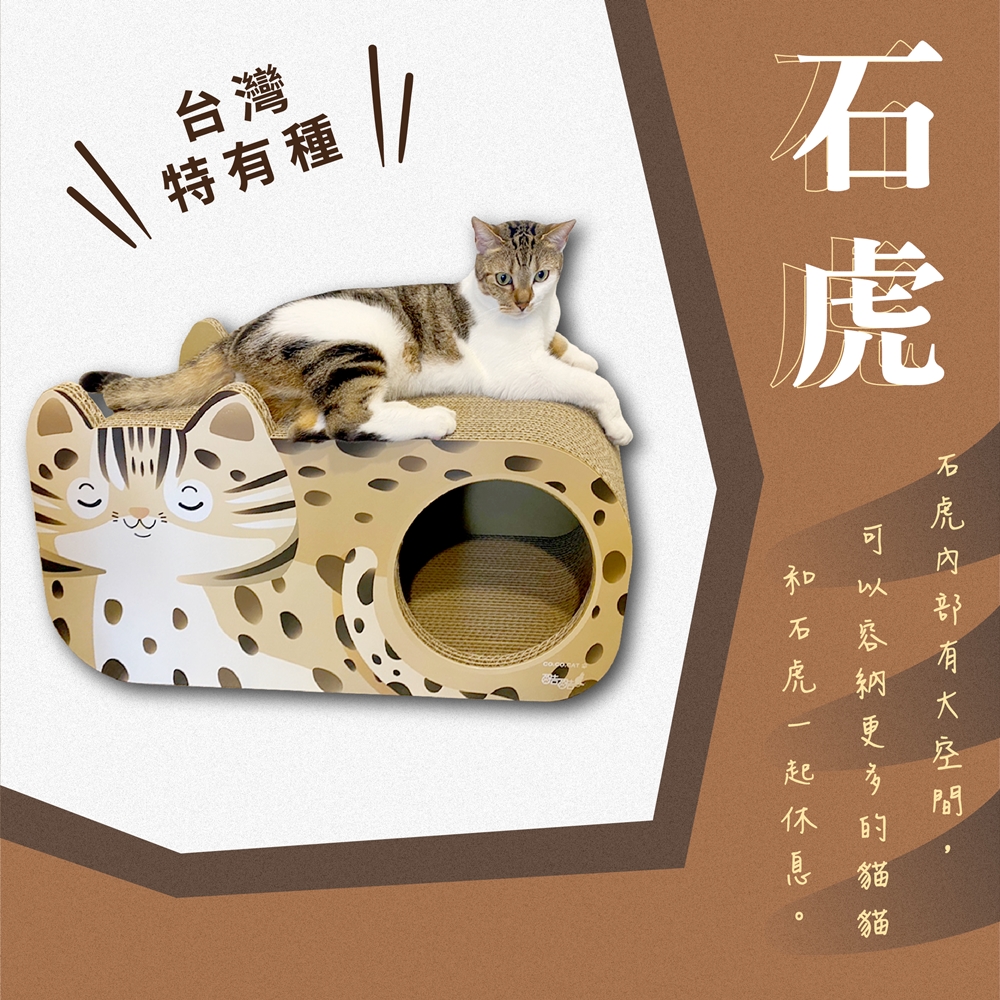 【富樂屋】酷酷貓 石虎 貓抓板 100%台灣製紙箱貓抓板
