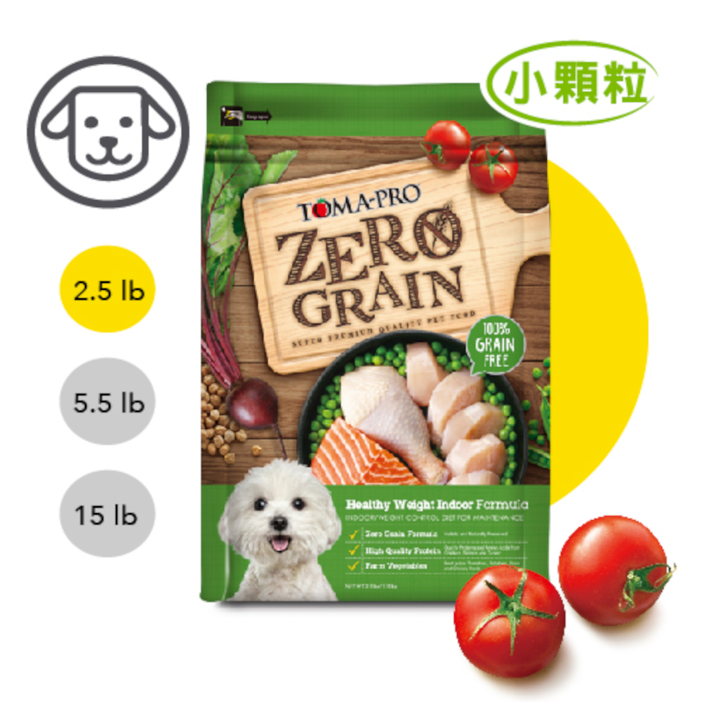 【富樂屋】TOMA-PRO 優格-零穀系列-0%零穀室內犬體重管理(成犬雞肉配方)(狗飼料) 2.5 / 5.5 / 15磅