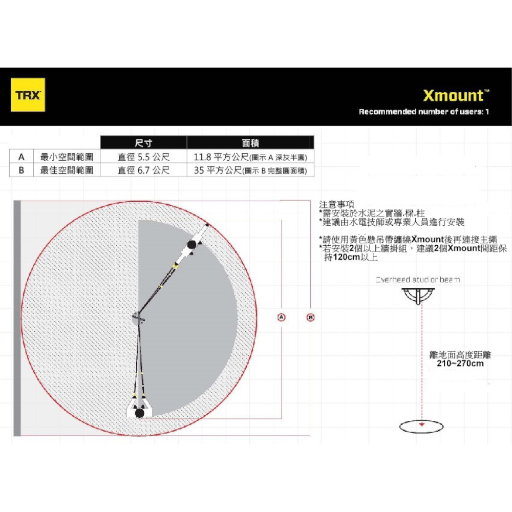 美國正版公司貨』TRX原廠配件-X型牆掛組(灰色)