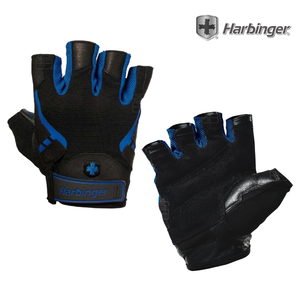 【Harbinger】#162 男款 藍色 重訓健身用專業手套Pro Men Gloves（總代理公司貨）