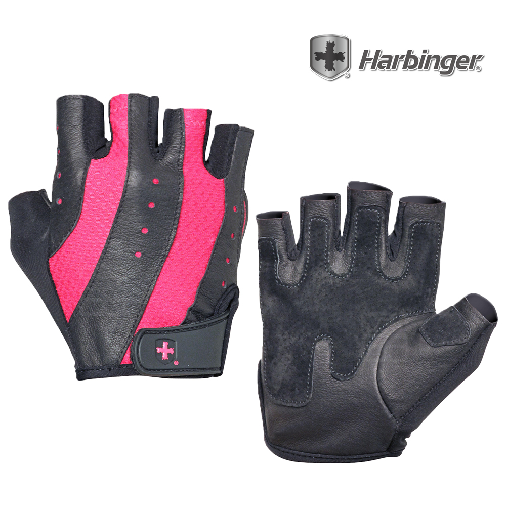【Harbinger】#149 女款 黑粉 重訓健身用專業手套 Pro Women（總代理公司貨）
