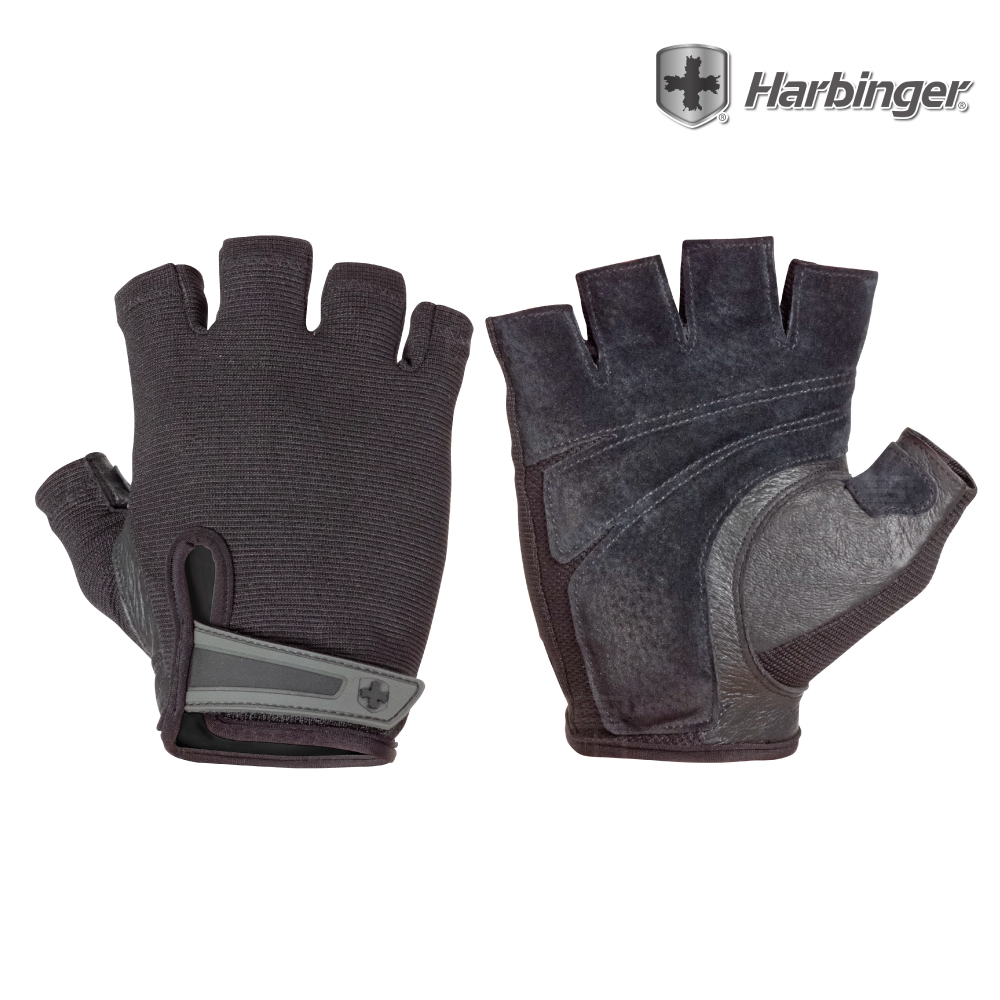【Harbinger】#155 男款 黑色 重訓健身用專業手套 Power Men Gloves（總代理公司貨）